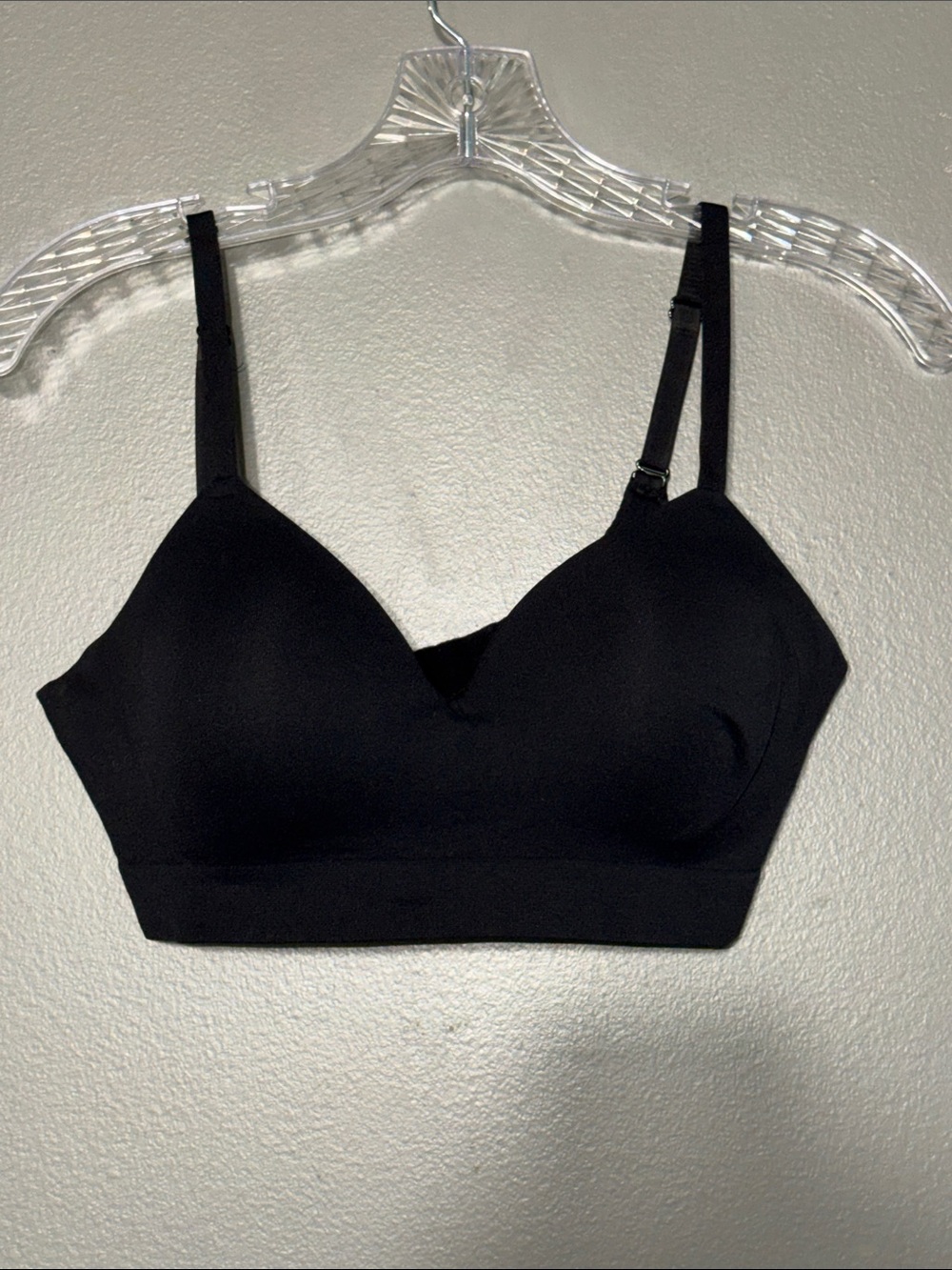 Truekind Daily Comfort Wireless Bralette Womens Medium Black Molded Cups